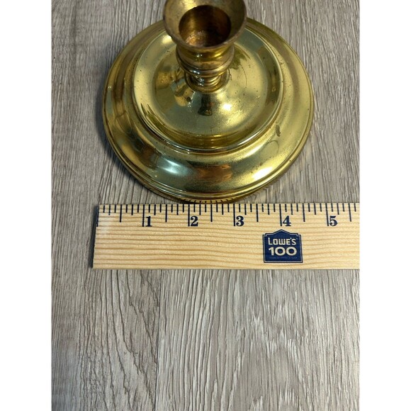 Vintage Solid Brass Candlestick Candle Holder Cottage Farm MCM - Picture 5 of 6